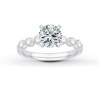 Thumbnail Image 3 of Previously Owned Diamond Engagement Ring Setting 1/2 ct tw Round Platinum