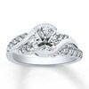 Thumbnail Image 1 of Previously Owned Diamond Ring Setting 1/2 ct tw Round 18K White Gold