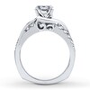 Thumbnail Image 2 of Previously Owned Diamond Ring Setting 1/2 ct tw Round 18K White Gold