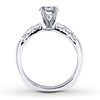 Thumbnail Image 2 of Previously Owned Diamond Engagement Ring Setting 3/8 ct tw Round 18K White Gold