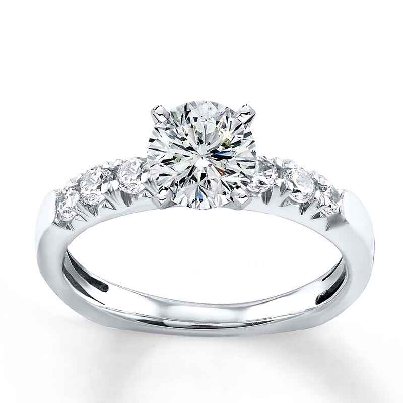 Main Image 3 of Previously Owned Diamond Engagement Ring Setting 3/8 ct tw Round 18K White Gold