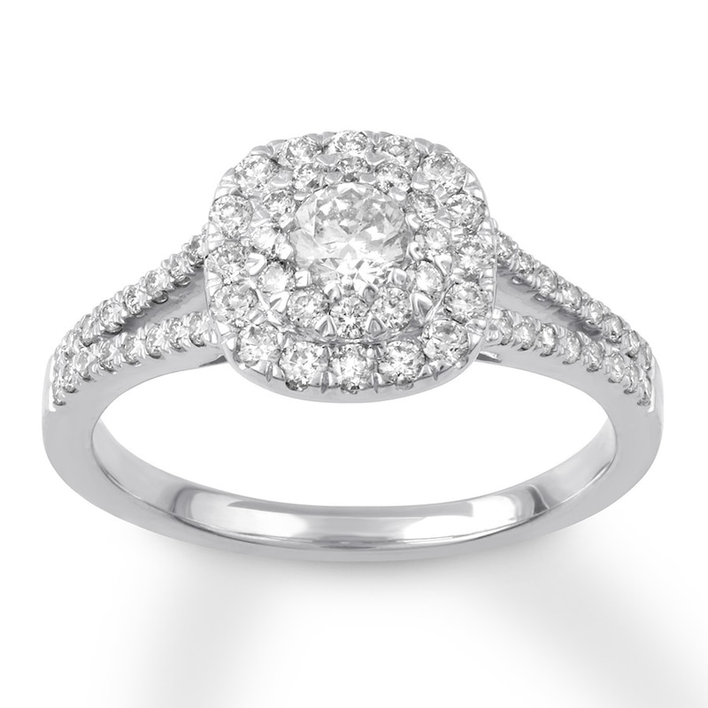 Main Image 1 of Previously Owned Diamond Engagement Ring 5/8 ct tw Round 14K White Gold