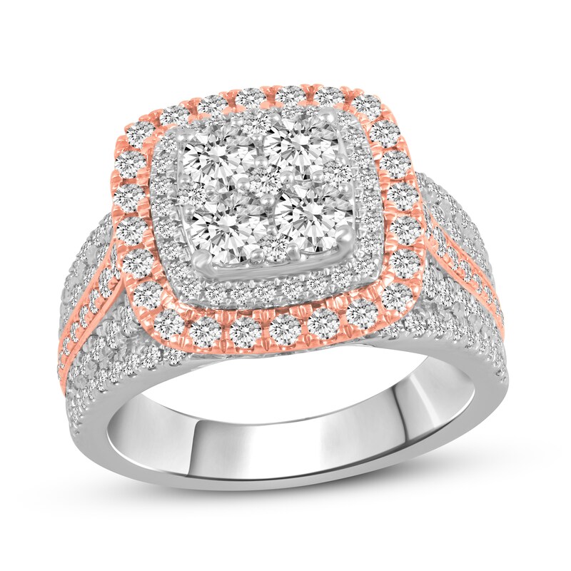 Main Image 1 of Previously Owned Diamond Engagement Ring 2 ct tw Round 14K Two-Tone Gold