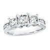 Thumbnail Image 1 of Previously Owned Diamond 3-Stone Ring 1 ct tw Princess-cut 14K White Gold