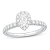Thumbnail Image 1 of Previously Owned Diamond Engagement Ring 3/4 ct tw Round/Pear-shaped 14K White Gold