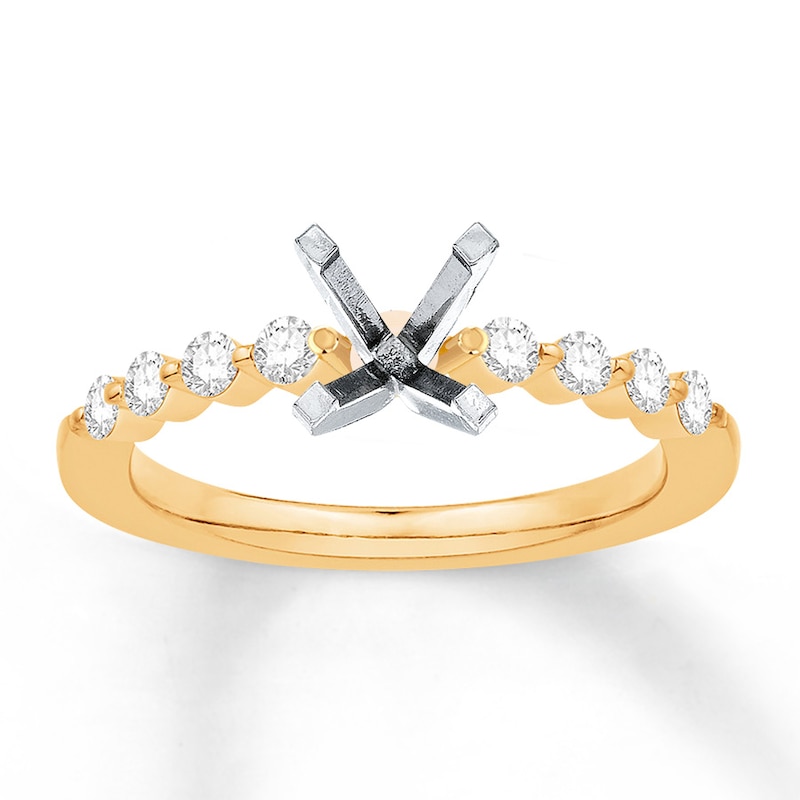 Main Image 1 of Previously Owned Colorless Ring Setting 1/3 carat tw Round-cut 14K Yellow Gold