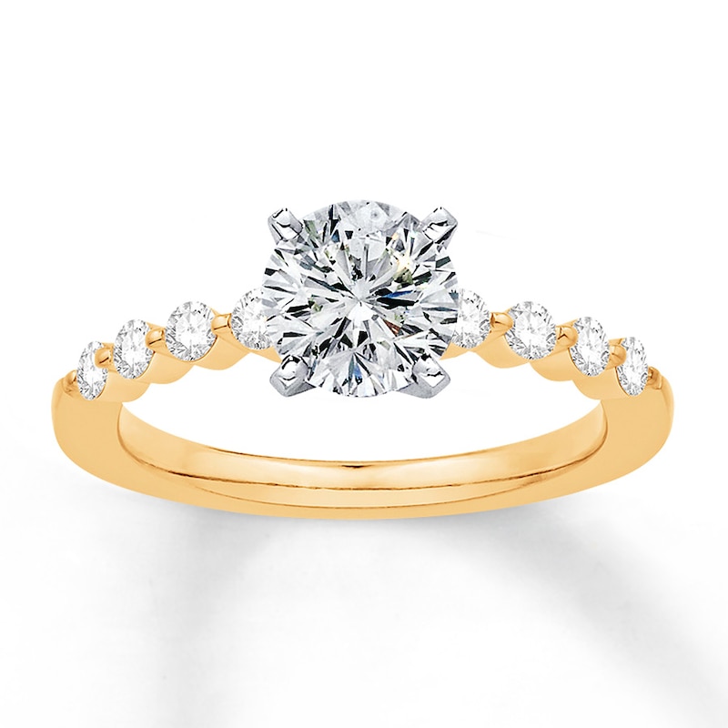 Main Image 3 of Previously Owned Colorless Ring Setting 1/3 carat tw Round-cut 14K Yellow Gold