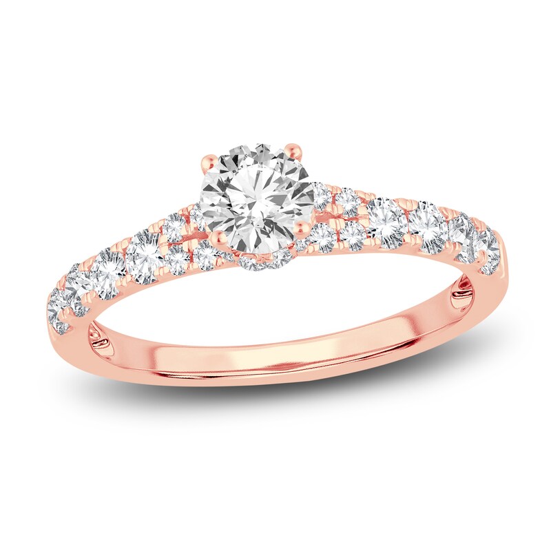 Diamond Engagement Ring 1 ct tw Round 14K Rose Gold