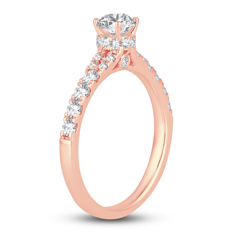Diamond Engagement Ring 1 ct tw Round 14K Rose Gold