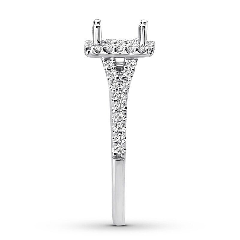 Main Image 3 of Previously Owned Diamond Ring Setting 3/8 ct tw Round 14K White Gold
