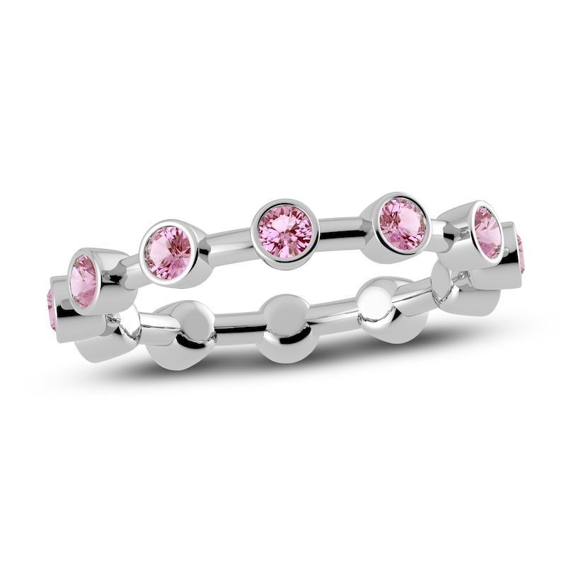 Main Image 1 of Juliette Maison Natural Pink Tourmaline Ring 10K White Gold