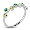 Thumbnail Image 2 of Juliette Maison Natural Emerald & Natural Peridot Ring 10K White Gold