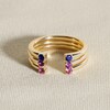Thumbnail Image 4 of Juliette Maison Natural Emerald Cuff Ring 10K Rose Gold