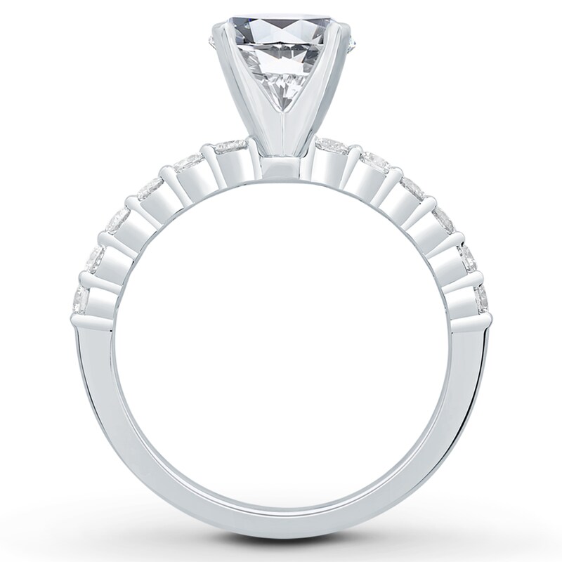 Main Image 2 of Previously Owned Diamond Ring Setting 1/2 ct tw Round 14K White Gold