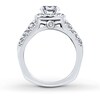 Thumbnail Image 2 of Previously Owned Hearts Desire Diamond Engagement Ring Setting 1-1/4 ct tw Round 18K White Gold