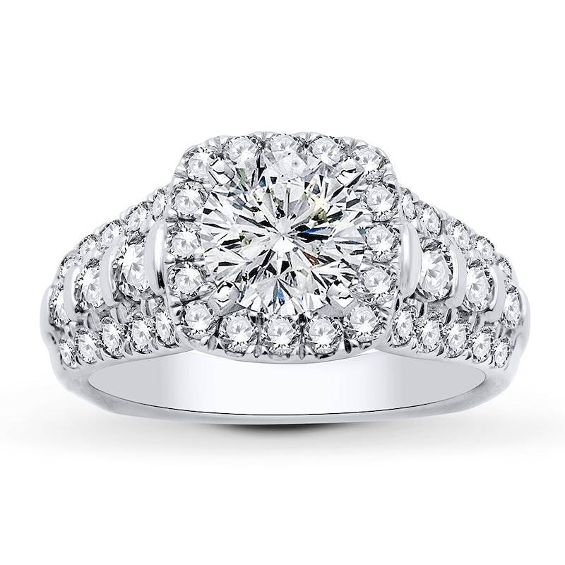 Main Image 3 of Previously Owned Hearts Desire Diamond Engagement Ring Setting 1-1/4 ct tw Round 18K White Gold