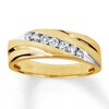 Thumbnail Image 1 of Previously Owned Diamond Men's Band 1/4 ct tw Round-cut 10K Yellow Gold