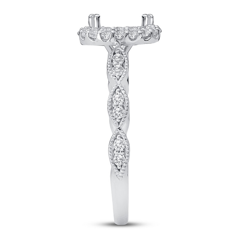 Main Image 3 of Previously Owned Diamond Ring Setting 1/3 ct tw Round 14K White Gold