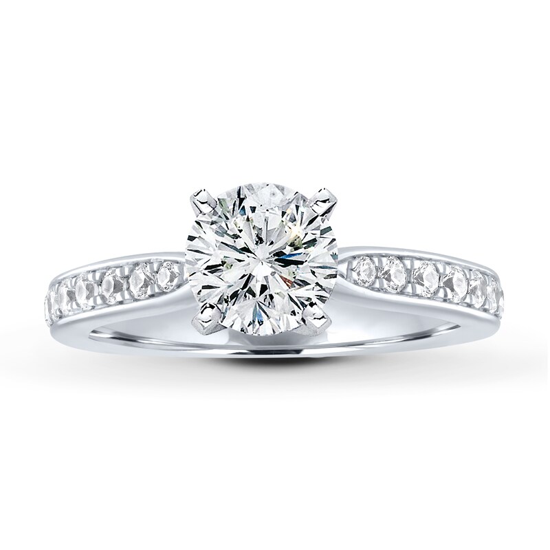 Main Image 3 of Previously Owned Vera Wang WISH Ring Setting 1/3 ct tw Diamonds 14K White Gold