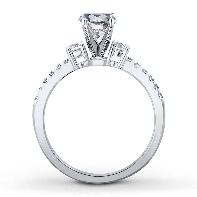 Main Image 2 of Previously Owned Diamond Engagement Ring Setting 1/3 ct tw Round 14K White Gold