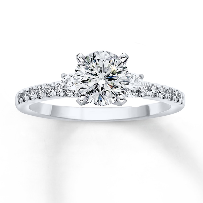 Main Image 3 of Previously Owned Diamond Engagement Ring Setting 1/3 ct tw Round 14K White Gold