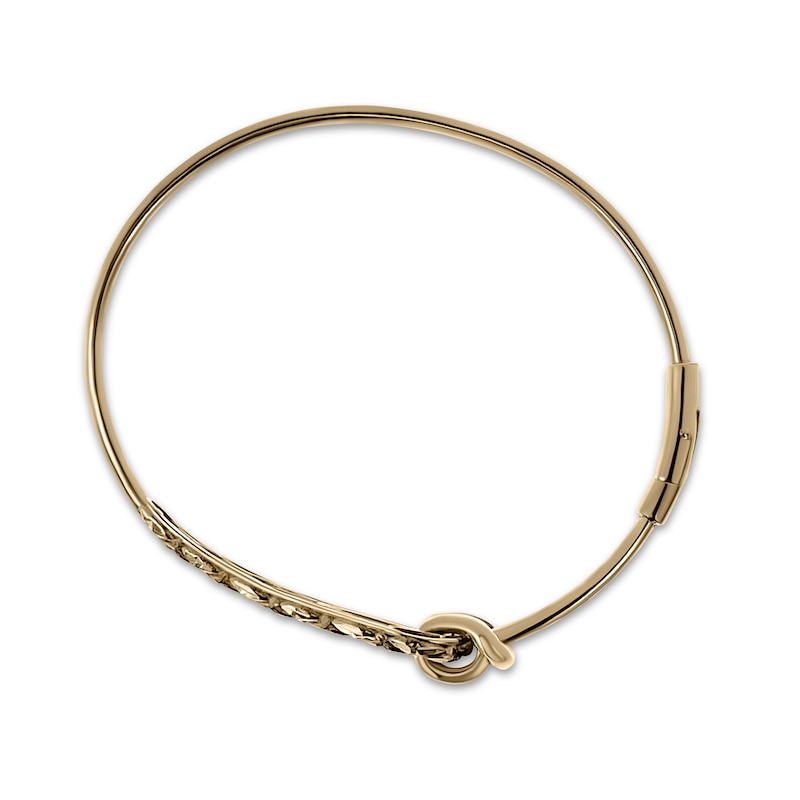 Main Image 2 of Previously Owned Italia D'Oro Polished Cut Out Bangle Bracelet 14K Yellow Gold