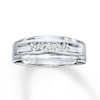 Thumbnail Image 1 of Previously Owned Men's Diamond Band 1/4 ct tw Round-cut 10K White Gold
