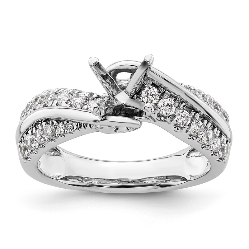 Main Image 1 of Previously Owned Diamond Engagement Ring Setting 1/2 ct tw Round 14K White Gold
