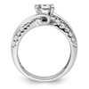 Thumbnail Image 2 of Previously Owned Diamond Engagement Ring Setting 1/2 ct tw Round 14K White Gold