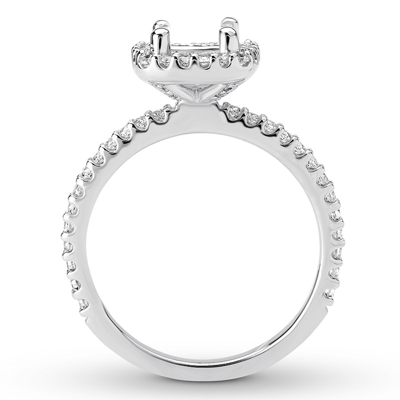 Previously Owned Diamond Ring Setting 3/8 carat tw Round 14K White Gold