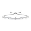 Previously Owned Certified Diamond Bolo Bracelet 3/4 ct tw Round 14K White Gold
