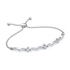 Previously Owned Certified Diamond Bolo Bracelet 3/4 ct tw Round 14K White Gold