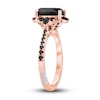 Thumbnail Image 2 of Previously Owned Pnina Tornai Black Diamond Engagement Ring 3 ct tw Oval/Round /Marquise 14K Rose Gold