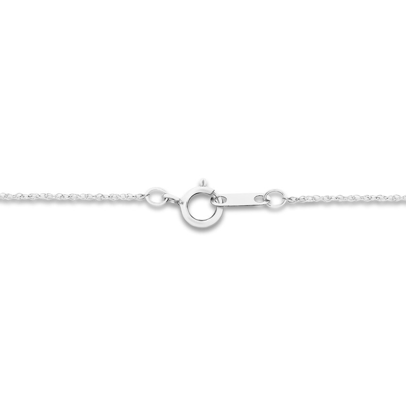 Main Image 4 of Previously Owned Diamond Necklace 1/15 ct tw Round 10K White Gold