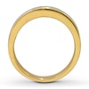 Thumbnail Image 2 of Previously Owned Men's Diamond Wedding Band 1/6 ct tw 14K Square-Cut Two-Tone Gold