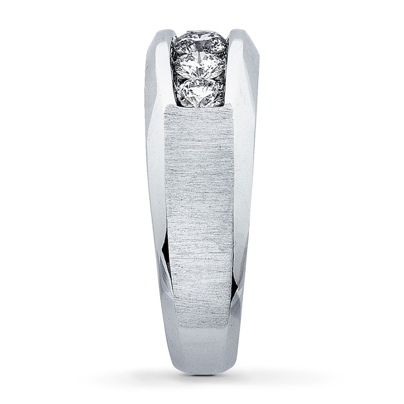 Main Image 3 of Previously Owned Men's Diamond Ring 1 ct tw Round 14K White Gold