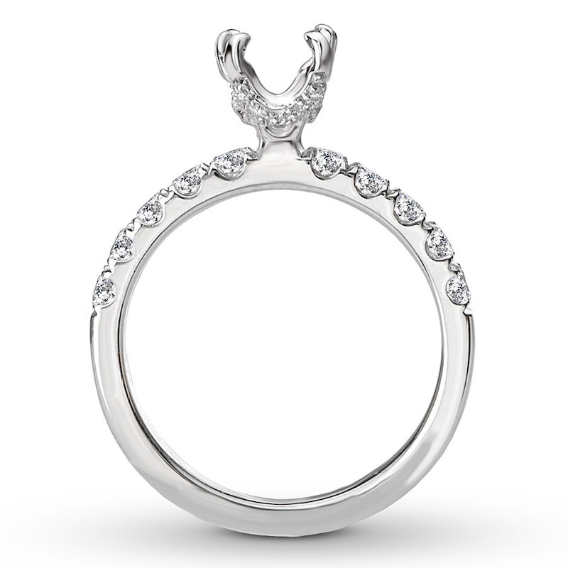 Main Image 2 of Previously Owned Diamond Engagement Ring Setting 5/8 ct tw Round 14K White Gold