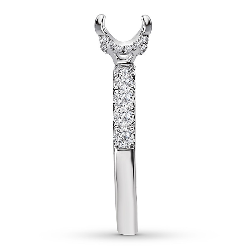 Main Image 3 of Previously Owned Diamond Engagement Ring Setting 5/8 ct tw Round 14K White Gold