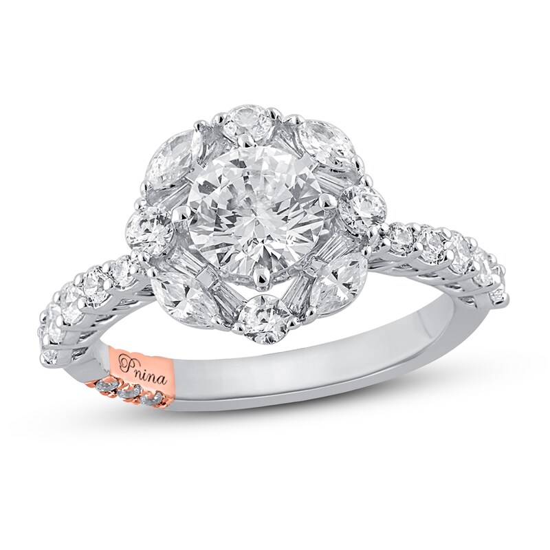 Main Image 1 of Previously Owned Pnina Tornai Blossoming Devotion Diamond Engagement Ring 1-7/8 ct tw Baguette/Marquise/Round 14K White Gold