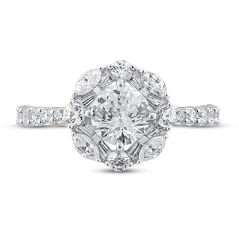 Main Image 3 of Previously Owned Pnina Tornai Blossoming Devotion Diamond Engagement Ring 1-7/8 ct tw Baguette/Marquise/Round 14K White Gold