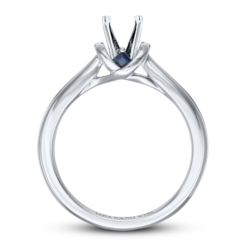 Main Image 2 of Previously Owned Vera Wang WISH Ring Setting Natural Sapphires 14K White Gold