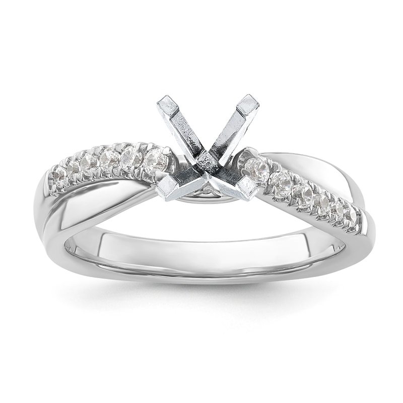 Main Image 1 of Previously Owned Diamond Bridal Setting 1/5 ct tw Round 18K White Gold