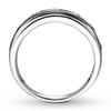 Thumbnail Image 2 of Previously Owned Men's Diamond Band 1/3 carat tw Round/Baguette 10K White Gold