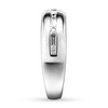 Thumbnail Image 3 of Previously Owned Men's Diamond Band 1/3 carat tw Round/Baguette 10K White Gold