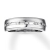Thumbnail Image 4 of Previously Owned Men's Diamond Band 1/3 carat tw Round/Baguette 10K White Gold