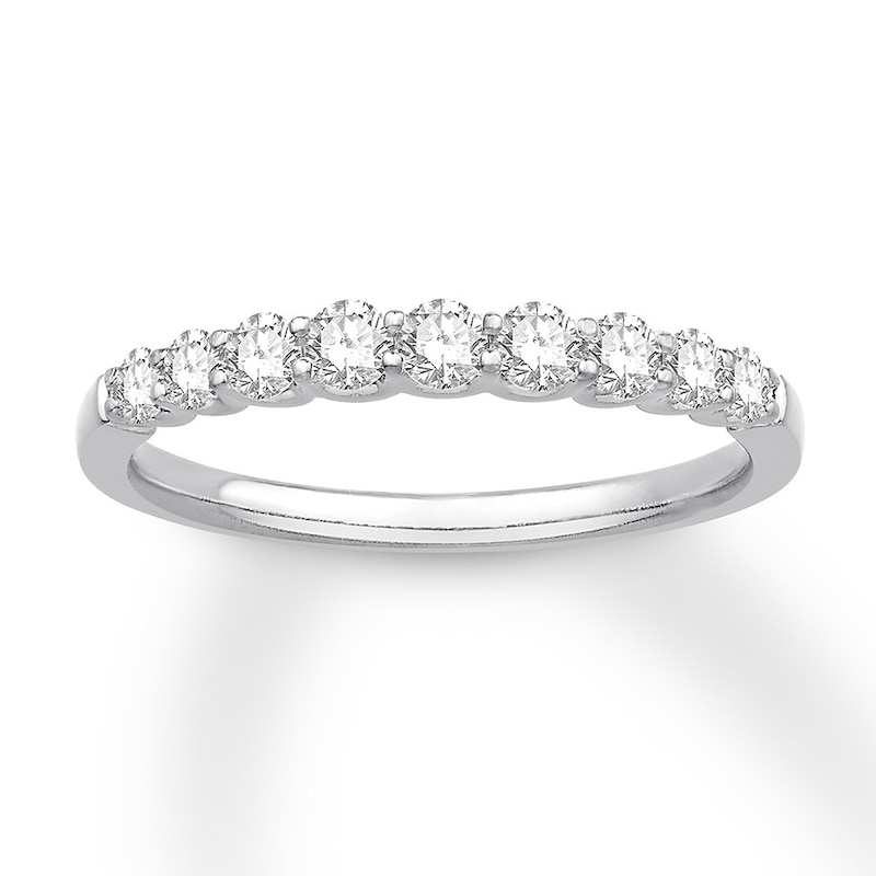 Main Image 1 of Previously Owned Colorless Diamond Anniversary Ring 1/2 carat tw 14K White Gold