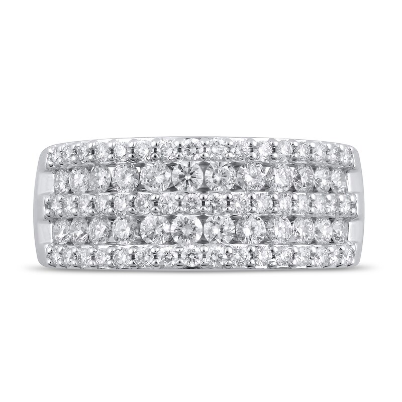 Main Image 3 of Previously Owned Diamond Anniversary Band 1-1/4 ct tw Round 18K White Gold