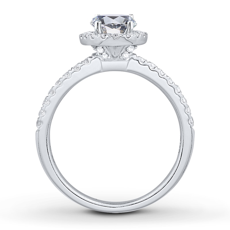 Main Image 2 of Previously Owned Colorless Diamond Ring Setting 3/8 ct tw 14K White Gold