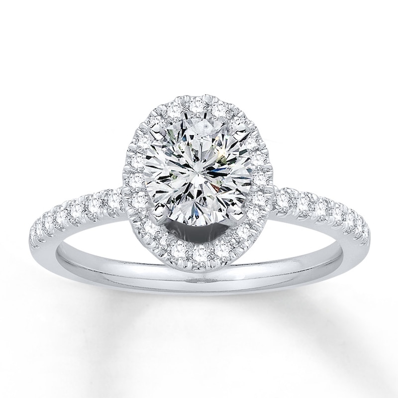 Main Image 3 of Previously Owned Colorless Diamond Ring Setting 3/8 ct tw 14K White Gold