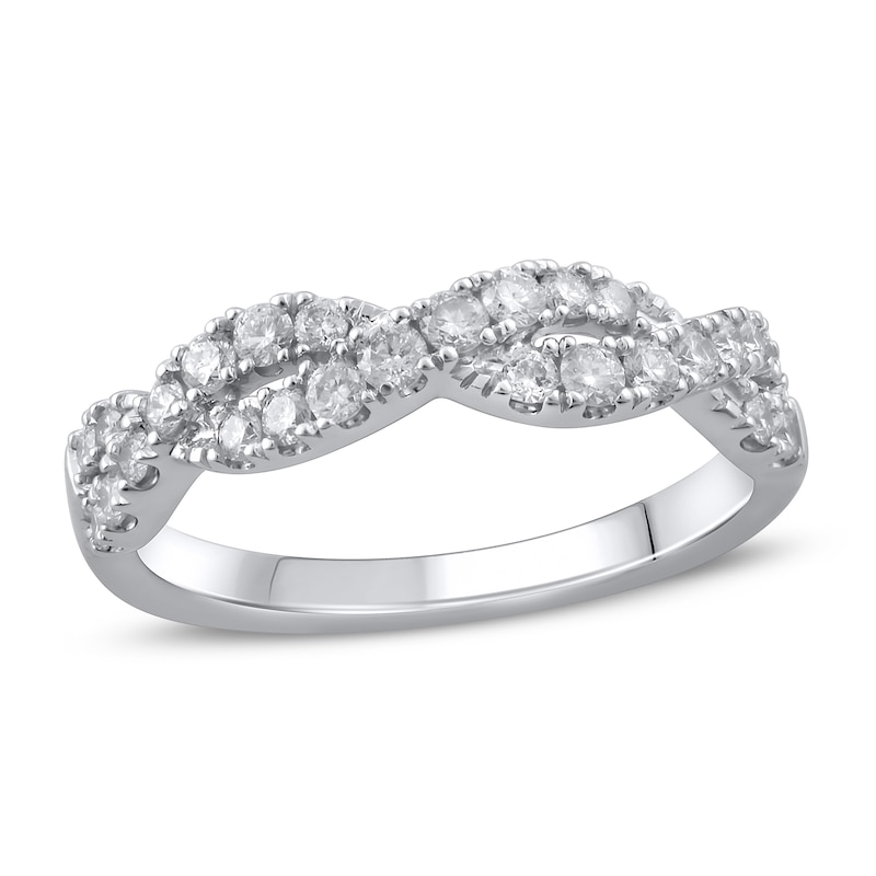 Main Image 1 of Previously Owned Diamond Anniversary Ring 1/2 ct tw Round 10K White Gold
